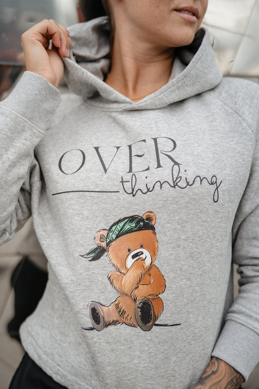 Overthinking [Green] | Cropped Hoodie  - Bower Hoodie ST/ST