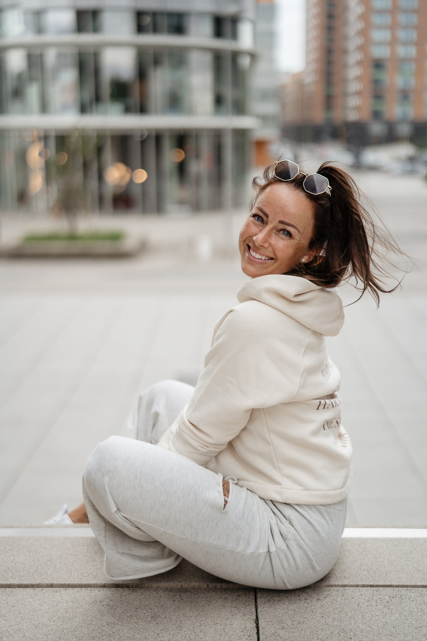 Love Harmony Sun | Cropped Hoodie - Bower Hoodie ST/ST